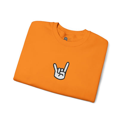 Hook 'Em Hand Embroidered Unisex Heavy Blend Crewneck