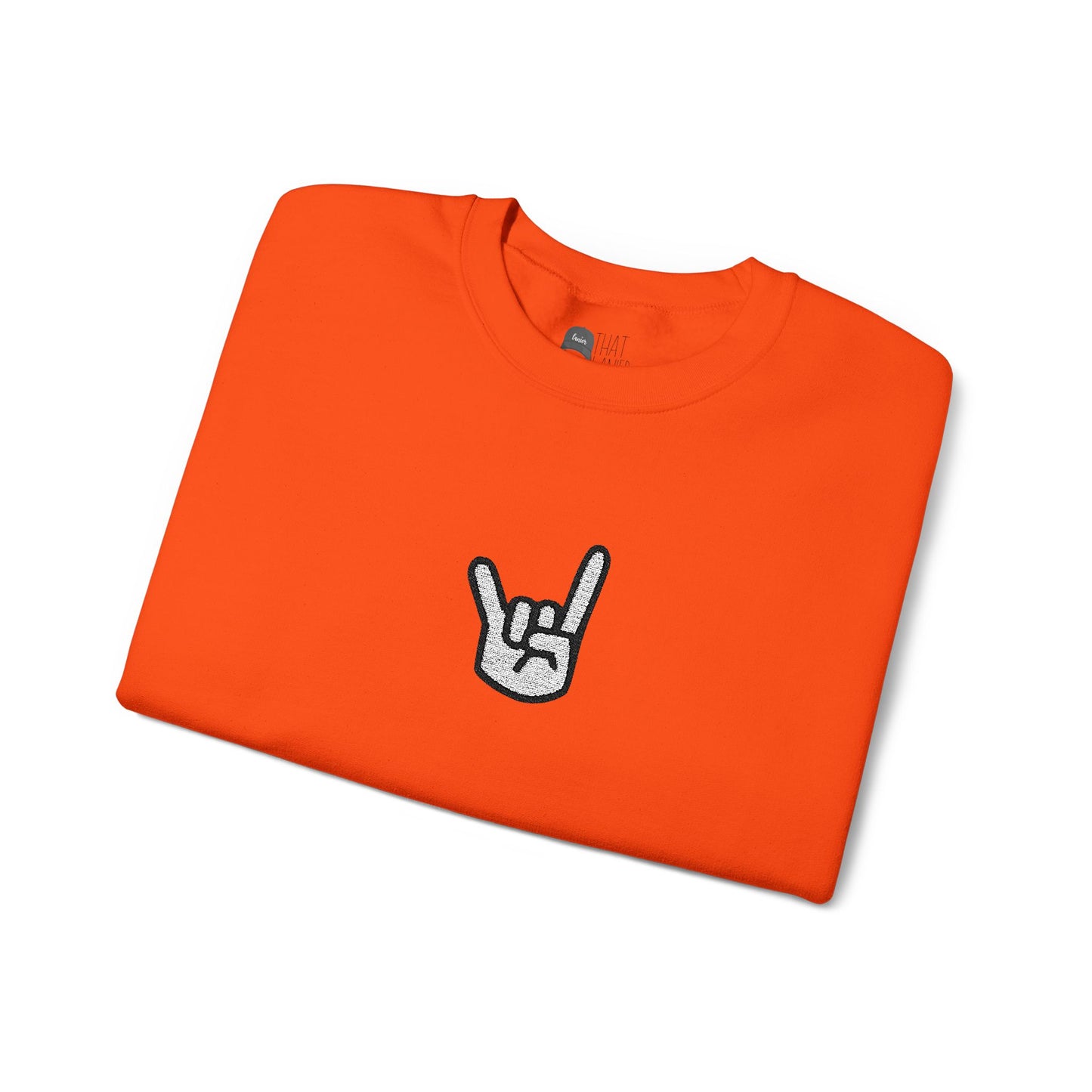 Hook 'Em Hand Embroidered Unisex Heavy Blend Crewneck