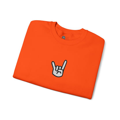 Hook 'Em Hand Embroidered Unisex Heavy Blend Crewneck