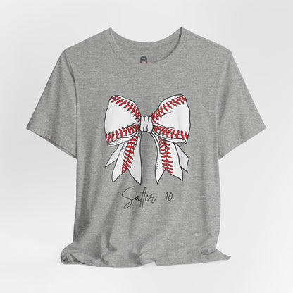 Baseball Bow Tee (Personalized)