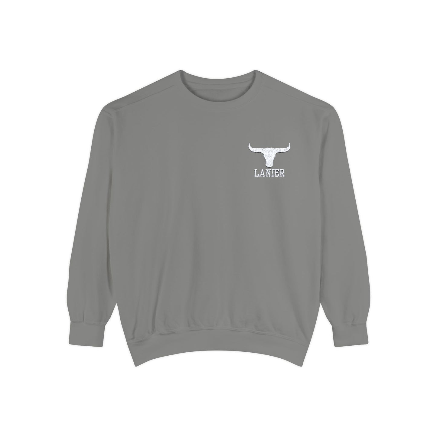 Embroidered Lanier Longhorn Sweatshirt - White