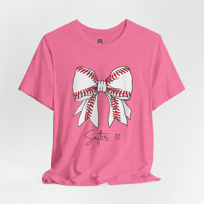 Baseball Bow Tee (Personalized)