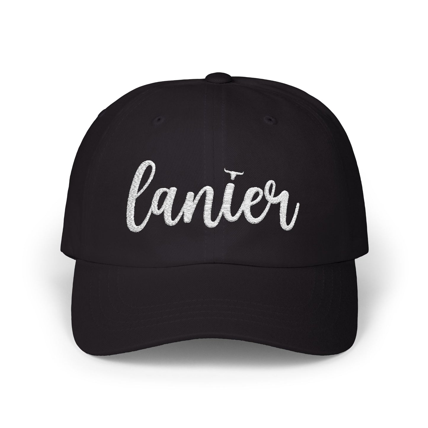 Lanier Longhorn Dad Cap - White