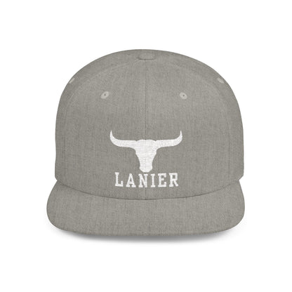 Flat Bill Snapback Cap Lanier w Logo