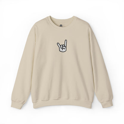 Hook 'Em Hand Embroidered Unisex Heavy Blend Crewneck