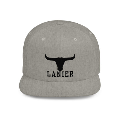 Flat Bill Snapback Cap Lanier w Logo