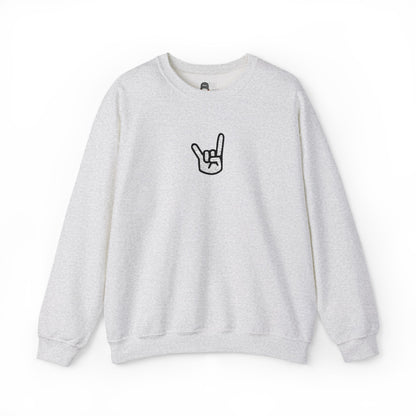 Hook 'Em Hand Embroidered Unisex Heavy Blend Crewneck