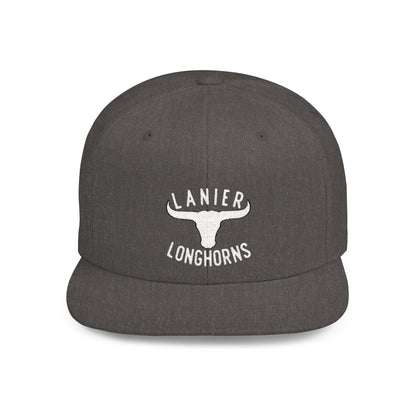 Flat Bill Snapback Cap Lanier Longhorns