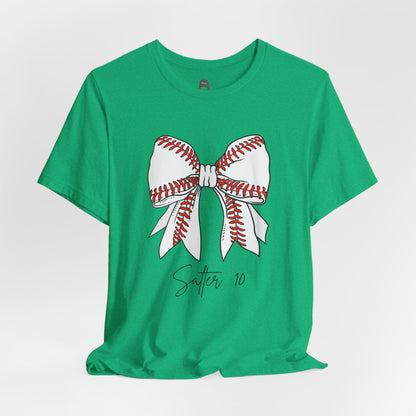 Baseball Bow Tee (Personalized)