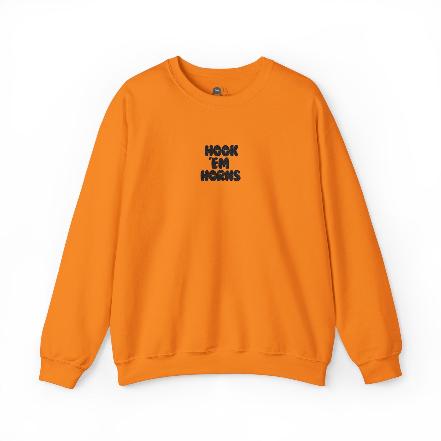 Hook 'Em Horns Embroidered Unisex Heavy Blend Crewneck