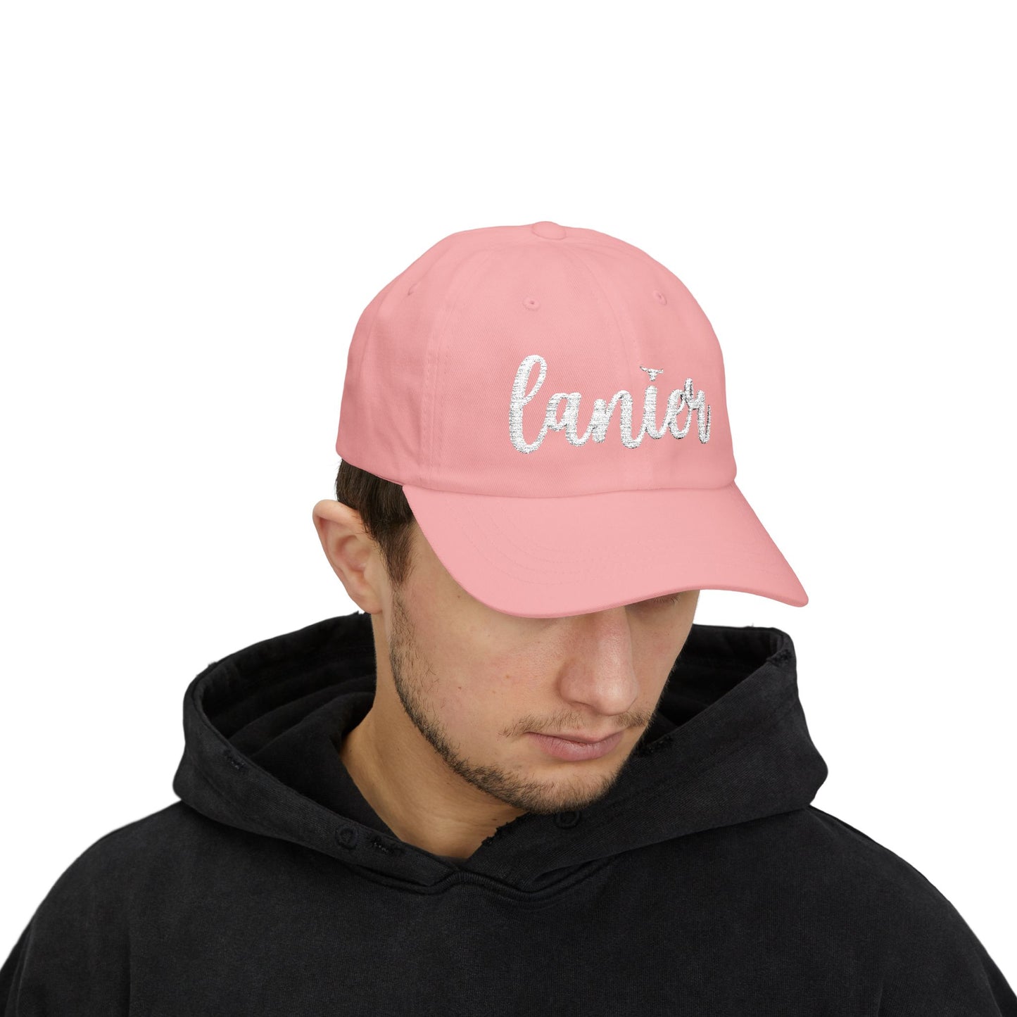 Lanier Longhorn Dad Cap - White
