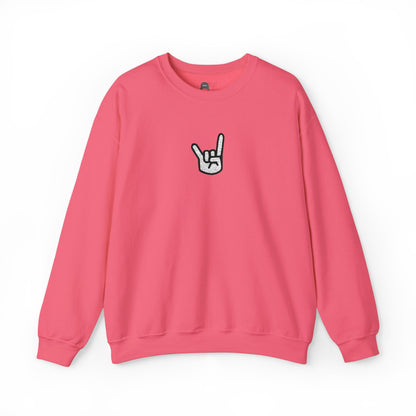 Hook 'Em Hand Embroidered Unisex Heavy Blend Crewneck