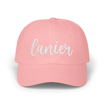 Lanier Longhorn Dad Cap - White