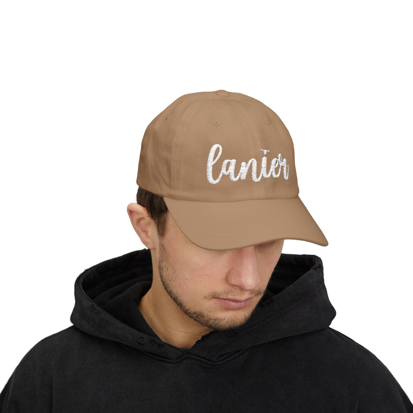 Lanier Longhorn Dad Cap - White