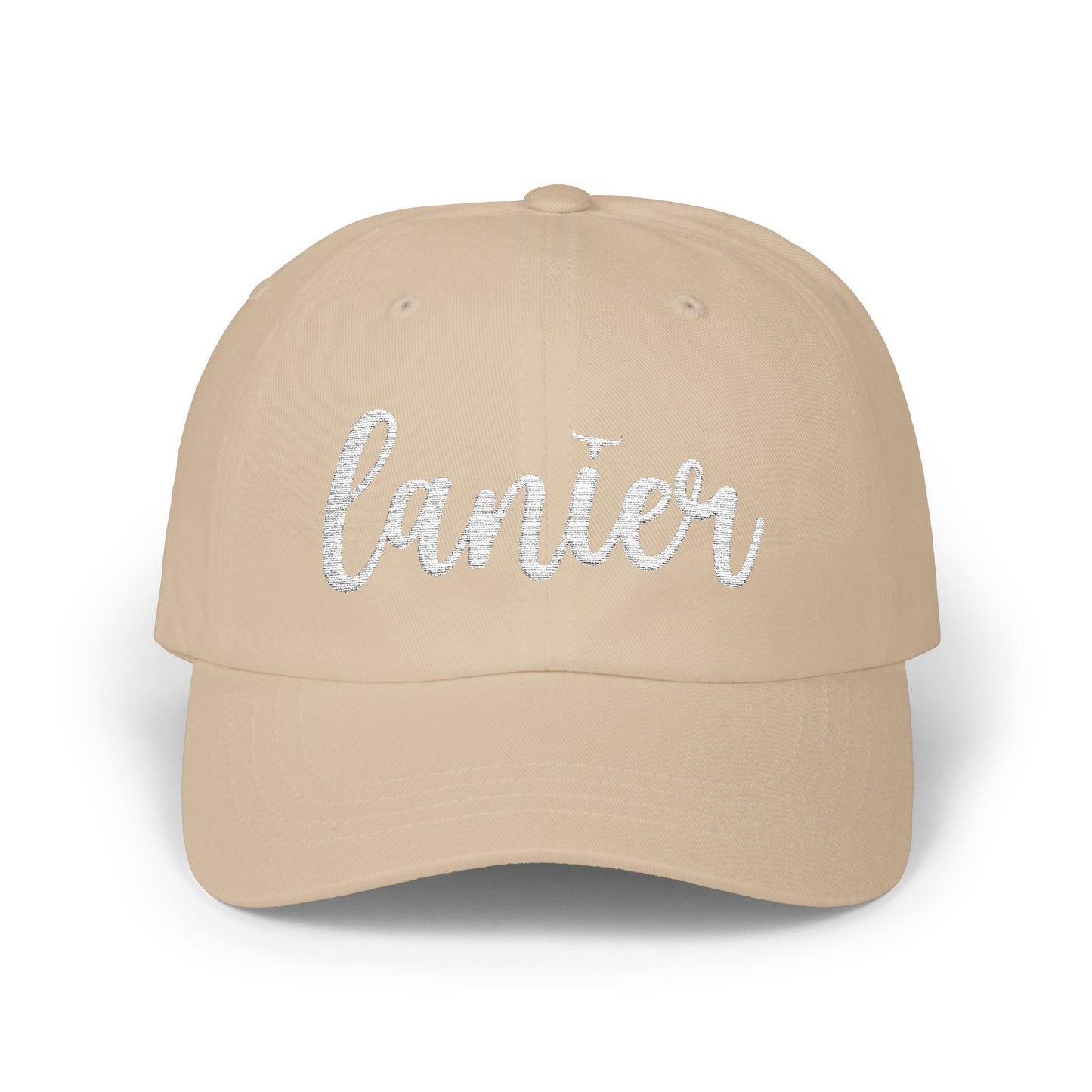 Lanier Longhorn Dad Cap - White