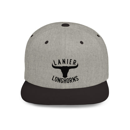Flat Bill Snapback Cap Lanier Longhorns