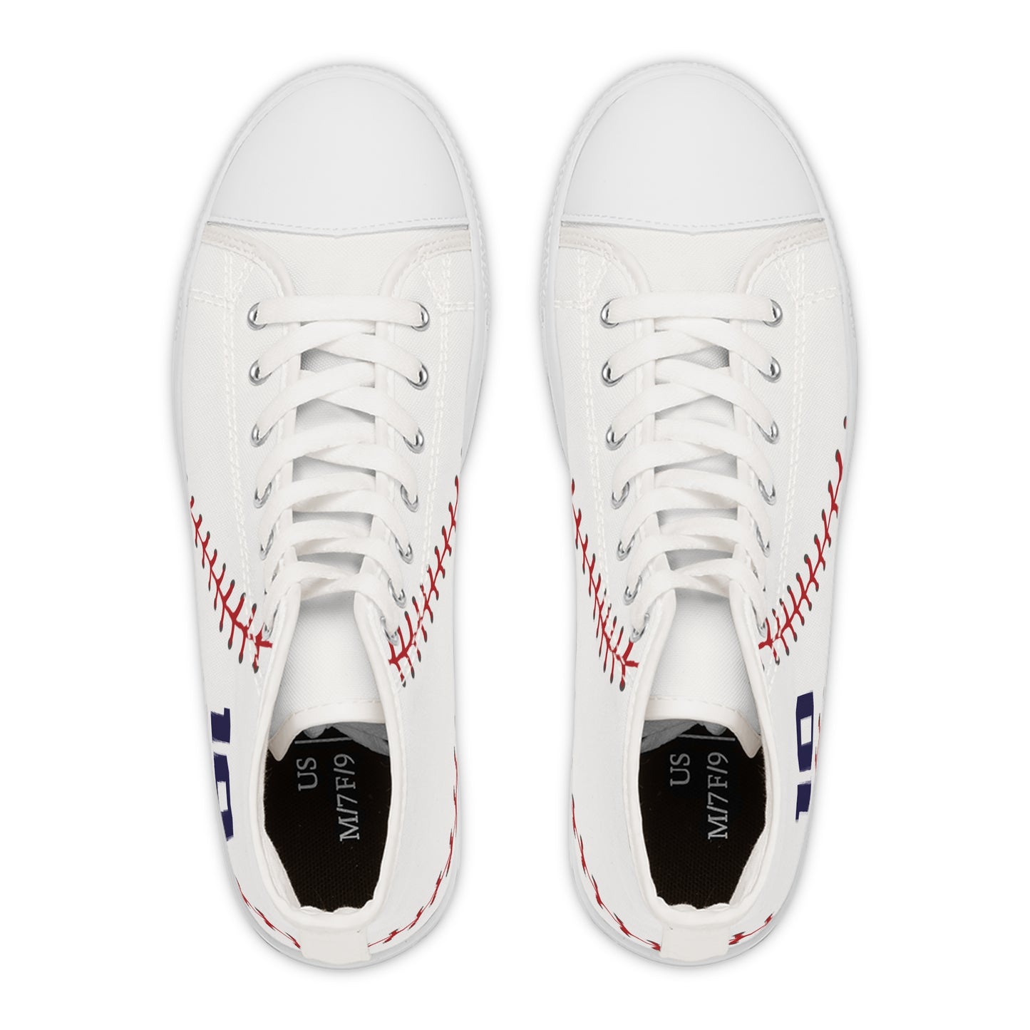Personalized Baseball Number Women's High Top Sneakers