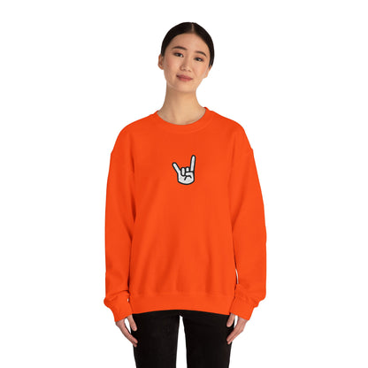 Hook 'Em Hand Embroidered Unisex Heavy Blend Crewneck