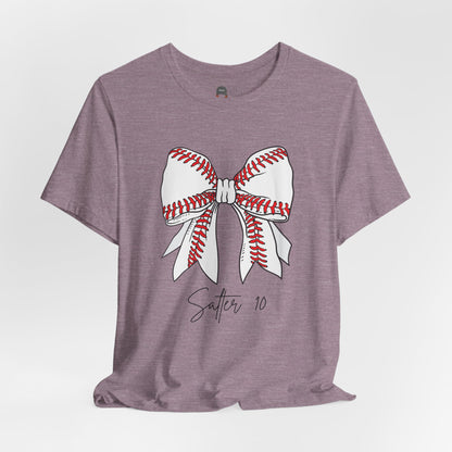 Baseball Bow Tee (Personalized)