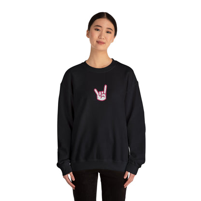 Hook 'Em Hand Embroidered Unisex Heavy Blend Crewneck