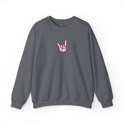 Hook 'Em Hand Embroidered Unisex Heavy Blend Crewneck
