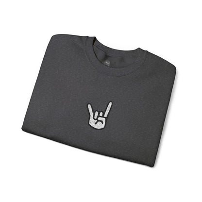 Hook 'Em Hand Embroidered Unisex Heavy Blend Crewneck