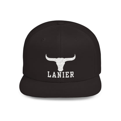 Flat Bill Snapback Cap Lanier w Logo