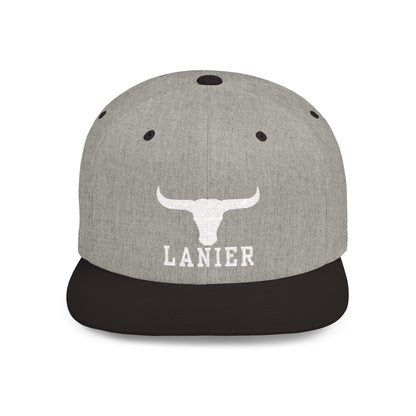 Flat Bill Snapback Cap Lanier w Logo