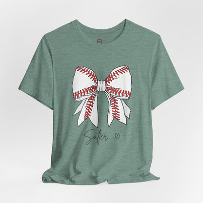 Baseball Bow Tee (Personalized)