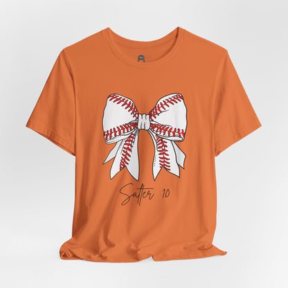 Baseball Bow Tee (Personalized)