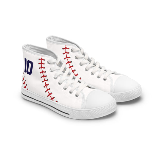 Personalized Baseball Number Women's High Top Sneakers