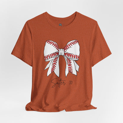 Baseball Bow Tee (Personalized)