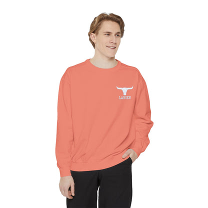 Embroidered Lanier Longhorn Sweatshirt - White