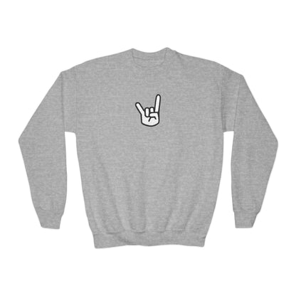 Hook 'Em Hand Youth Crewneck Sweatshirt Longhorn