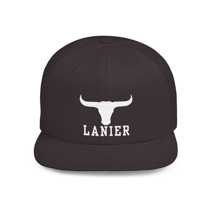 Flat Bill Snapback Cap Lanier w Logo