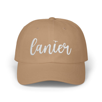 Lanier Longhorn Dad Cap - White