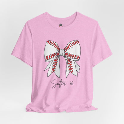 Baseball Bow Tee (Personalized)