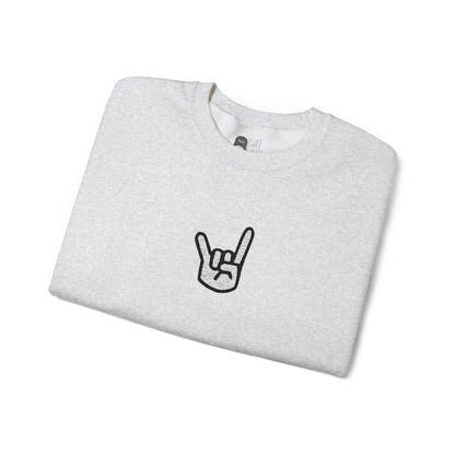 Hook 'Em Hand Embroidered Unisex Heavy Blend Crewneck