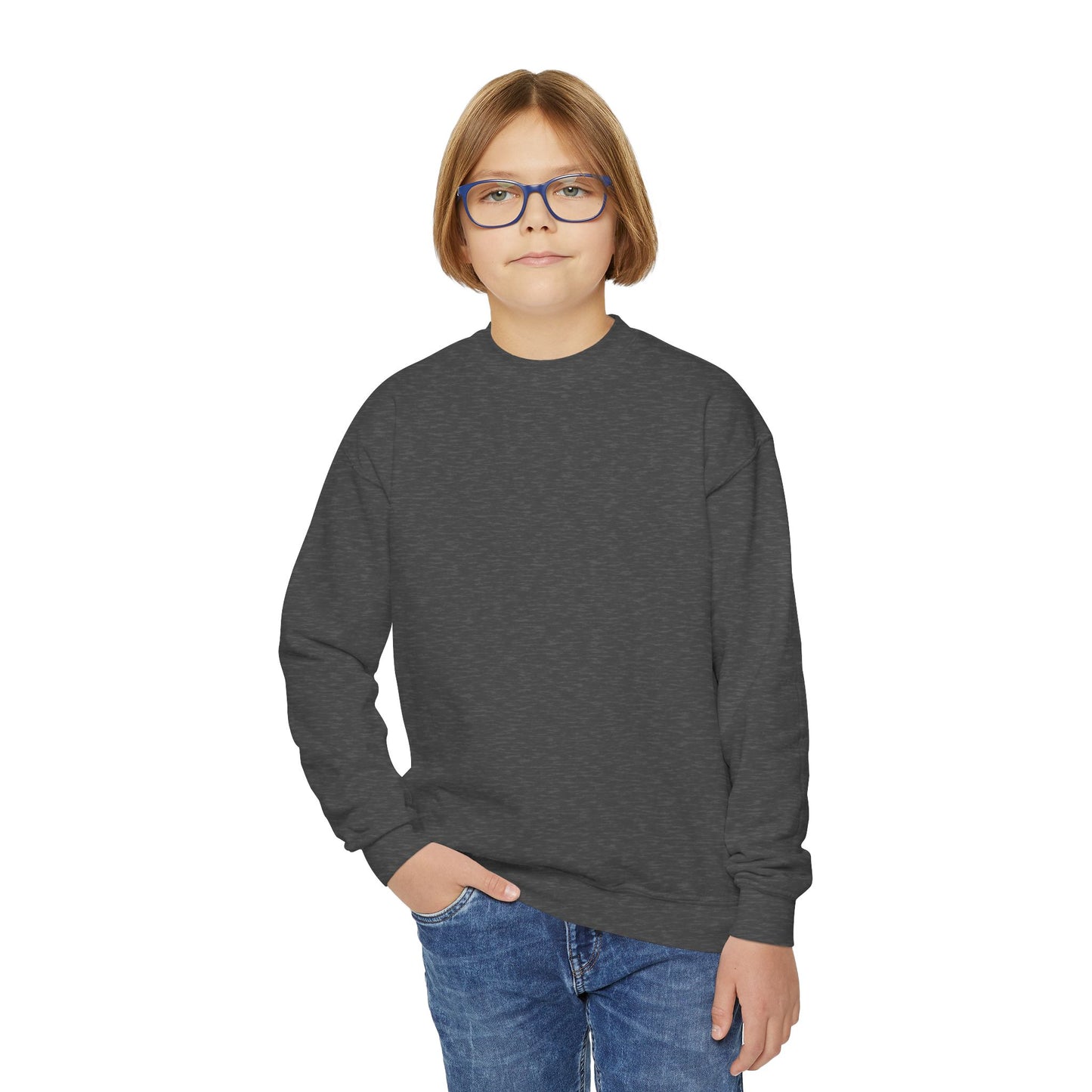 Hook 'Em Horns Youth Embroidered Crewneck