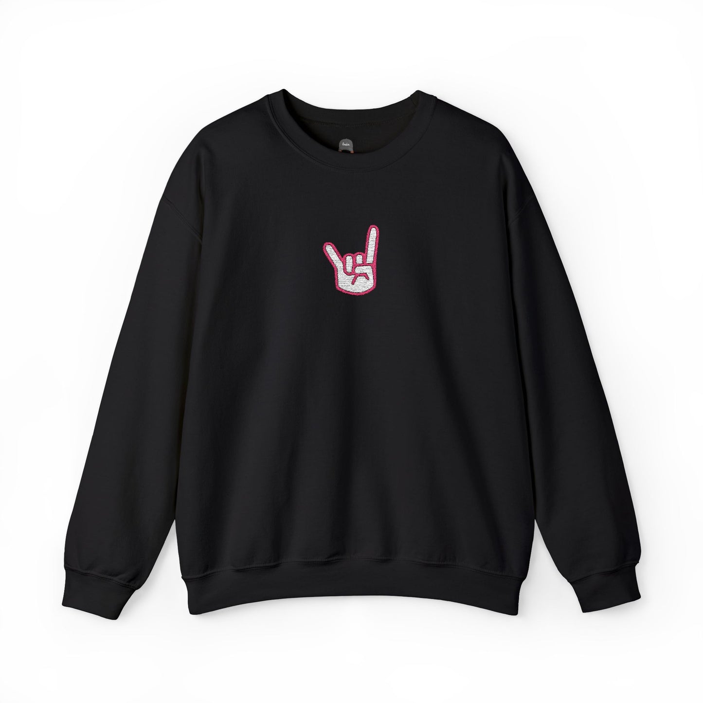 Hook 'Em Hand Embroidered Unisex Heavy Blend Crewneck
