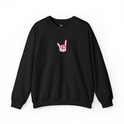 Hook 'Em Hand Embroidered Unisex Heavy Blend Crewneck