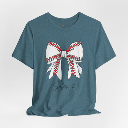 Baseball Bow Tee (Personalized)