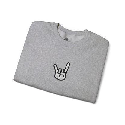 Hook 'Em Hand Embroidered Unisex Heavy Blend Crewneck