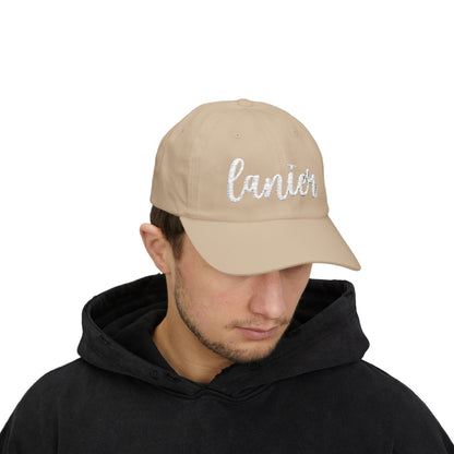 Lanier Longhorn Dad Cap - White