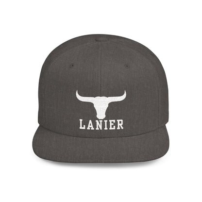 Flat Bill Snapback Cap Lanier w Logo