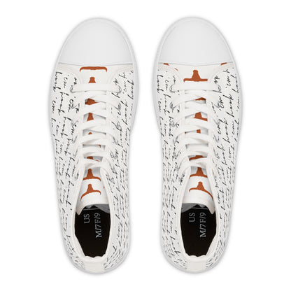 The Ultimate Fan High Top Sneaker - Hook 'Em Style