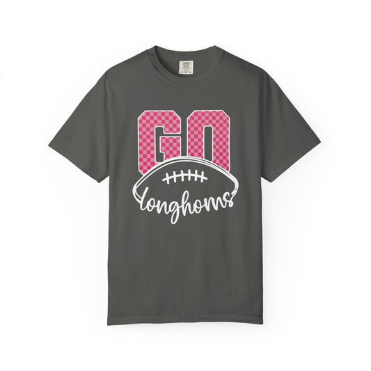 GO Longhorns Football Tee (Pink)